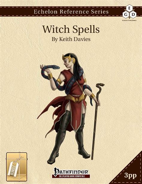 Witch spells in pathfinder 2e